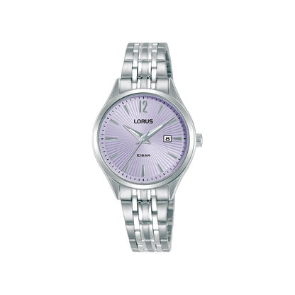 Lorus Lilac Dial Stainless Steel Bracelet Watch