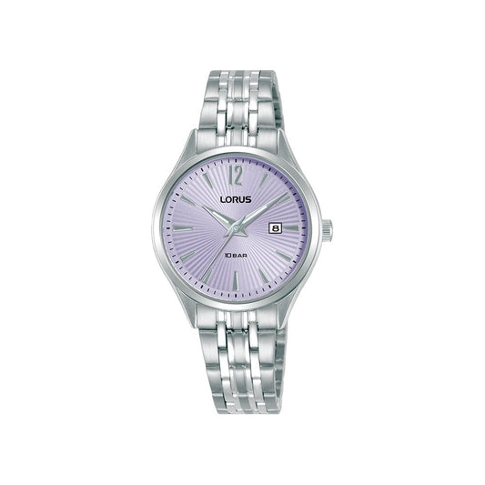 Lorus Lilac Dial Stainless Steel Bracelet Watch