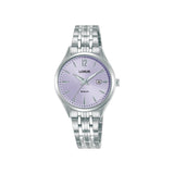 Lorus Lilac Dial Stainless Steel Bracelet Watch