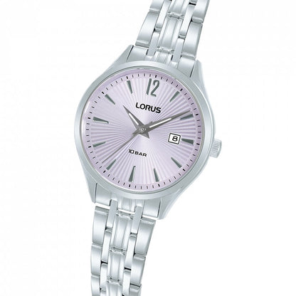 Lorus Lilac Dial Stainless Steel Bracelet Watch