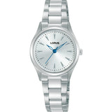 Lorus quartz ladies stainless steel white dial bracelet watch