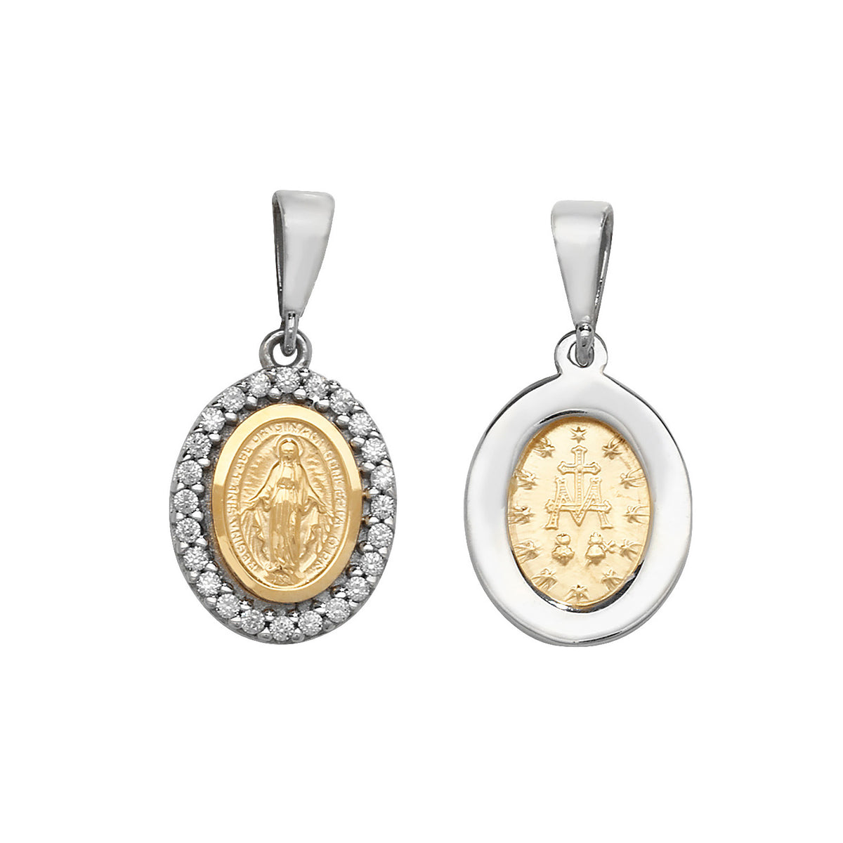 9ct Yellow/ White Gold Miraculous Medal