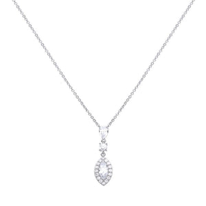 DiamonFire Marquise And Pave Zirconia Necklace with chain