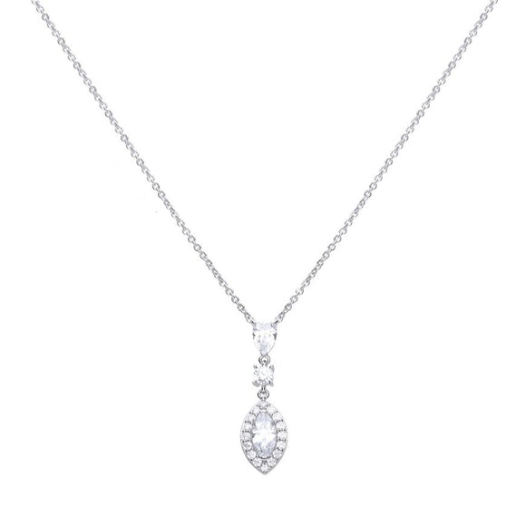 DiamonFire Marquise And Pave Zirconia Necklace with chain