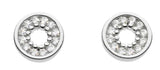 Dew CZ Open Circle Stud Earrings