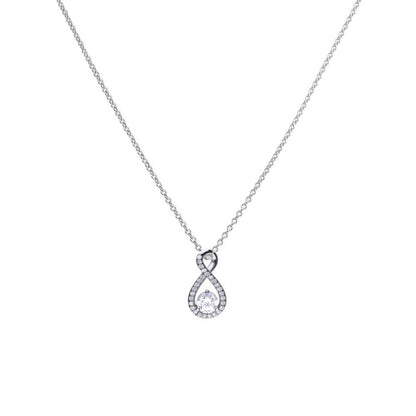 DF  Infinity Pendant With Diamonfire Cubic Zirconia with chain