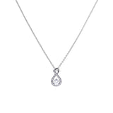 DF  Infinity Pendant With Diamonfire Cubic Zirconia with chain