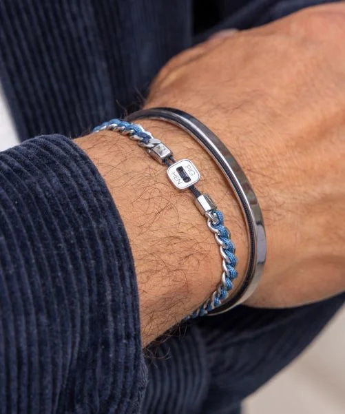 Pig & Hen Catena Curb Pigeon Blue| Silver