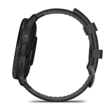 Garmin Venu 3 Slate stainless steel bezel with black case and black leather band