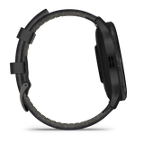 Garmin Venu 3 Slate stainless steel bezel with black case and black leather band