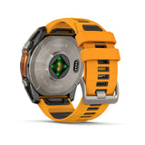 Garmin  Fēnix 8  AMOLED Sapphire, Titanium with Spark orange/graphite silicone band
