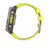 Garmin Fēnix 8 Solar, Sapphire, Titanium with Amp yellow/graphite silicone band