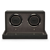 Cub Double Watch Winder With Cover - Black