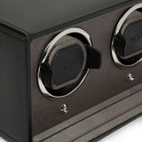 Cub Double Watch Winder With Cover - Black