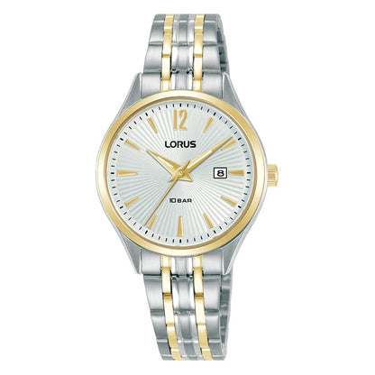 Lorus Ladies two tone white dial watch