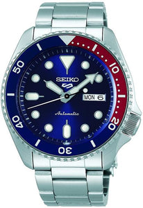 SEIKO 5 AUTOMATIC BLUE DIAL STAINLESS STEEL BRACELET WATCH