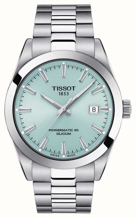Tissot Gent's Gentleman Powermatic 80 Silicium (40mm) Blue Dial Stainless Steel Bracelet Watch