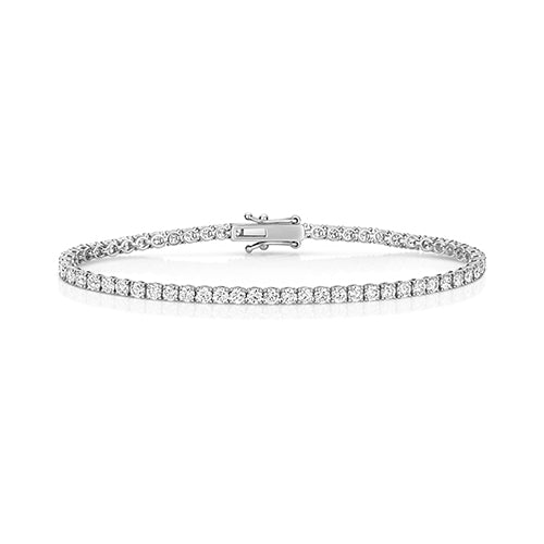 9ct WHITE GOLD LAB GROWN DIAMOND BRACELET