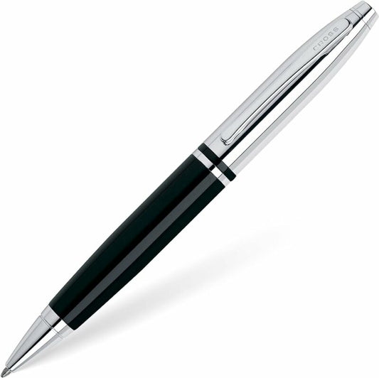 Calais Chrome & Black Lacquer Ballpoint Pen