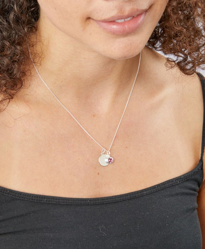Sterling Silver October Birthstone Pendant