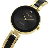 Citizen Ladies Eco-Drive - 28mm Axiom - Gold and Black Bracelet Watch