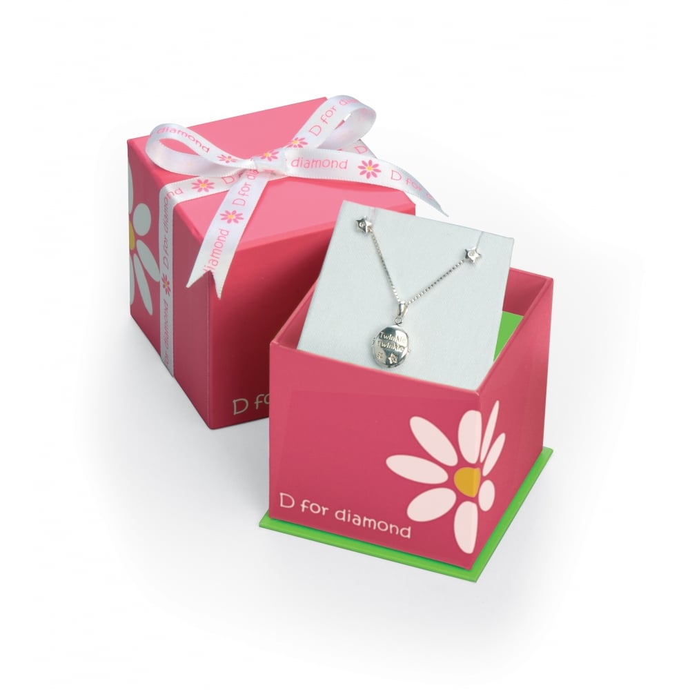 D for Diamond Star Pendant and Chain with Diamond