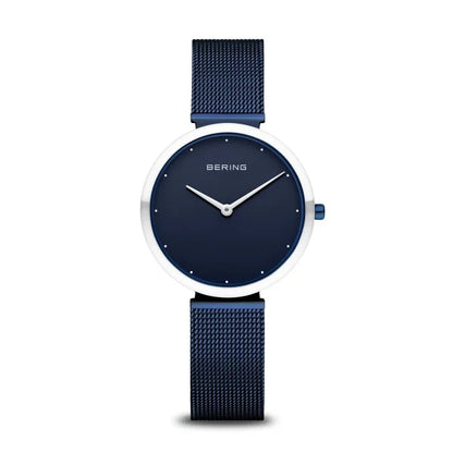 Bering Classic Ladies | polished blue | Mesh Bracelet Watch