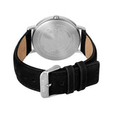 Bering Titanium | brushed silver | Black Leather S/W