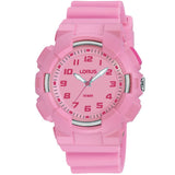 Lorus Kids Pink Silicone Strap Watch