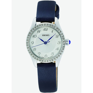 Seiko Ladies Stainless Steel Leather Strap Watch SUR385P2