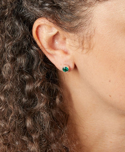 Sterling Silver May Birthstone Earrings
