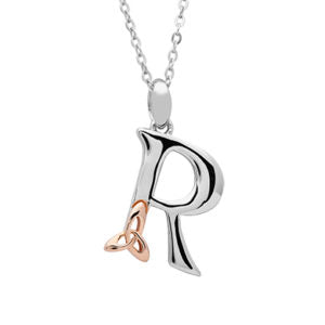 Sterling Silver celtic R initial pendant