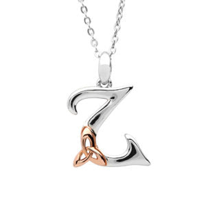 Sterling Silver celtic Z initial pendant