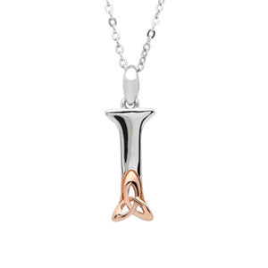 Sterling Silver celtic I initial pendant