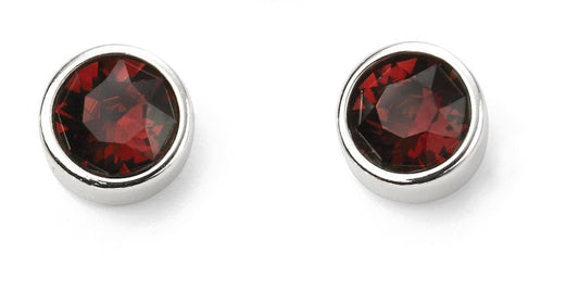 Sterling Silver January Birthstone Earrings