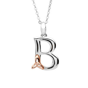 Sterling Silver celtic B initial pendant
