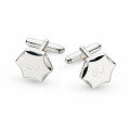 Kit Heath Revival Hexagon Engraveable Rhodium Plate Cufflinks