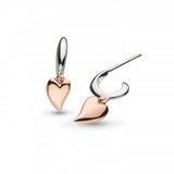 Kit Heath Desire Kiss Blush Mini Heart Hoop Drop Earrings