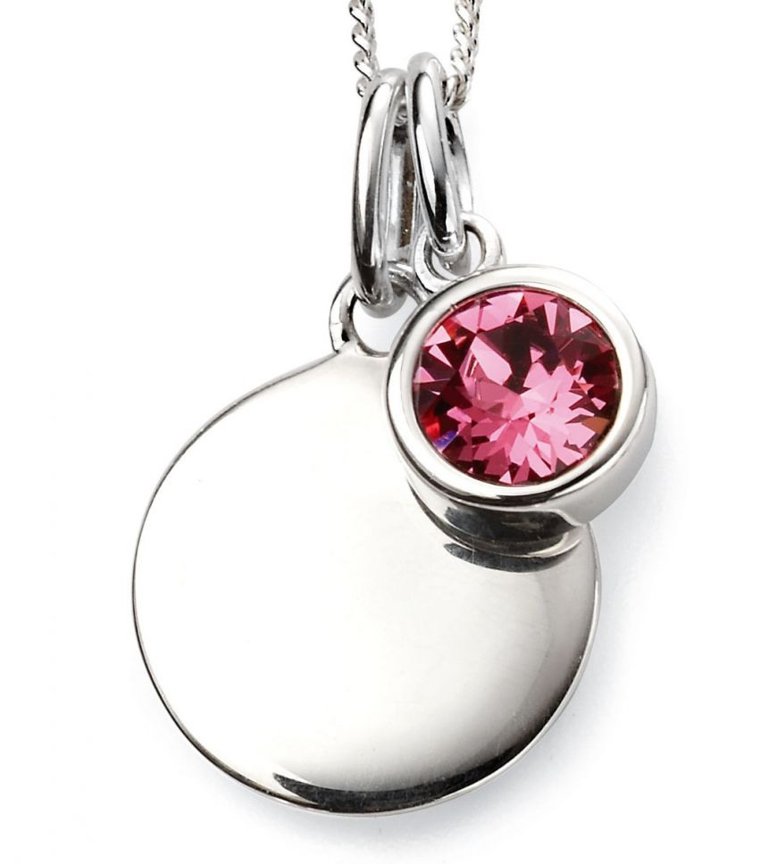 Sterling Silver October Birthstone Pendant
