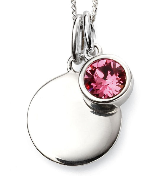 Sterling Silver October Birthstone Pendant