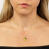 Gold Plate Emerald Swarovski Crystal May Birthstone Pendant