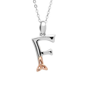 Sterling Silver celtic F initial pendant