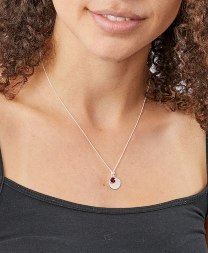 Sterling Silver July Birthstone Pendant