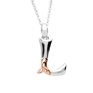 Sterling Silver celtic L initial pendant