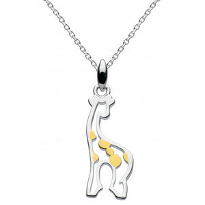 Dew Sterling Silver & 14ct gold plate Stand Tall Giraffe Pendant