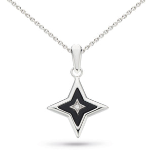Kit Heath Revival Astoria Glitz Petite Onyx Star Necklace