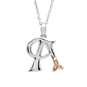Sterling Silver celtic A initial pendant