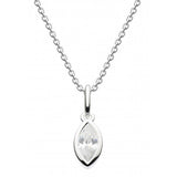 Dew Sterling Silver Marquise Gemstone Pendant