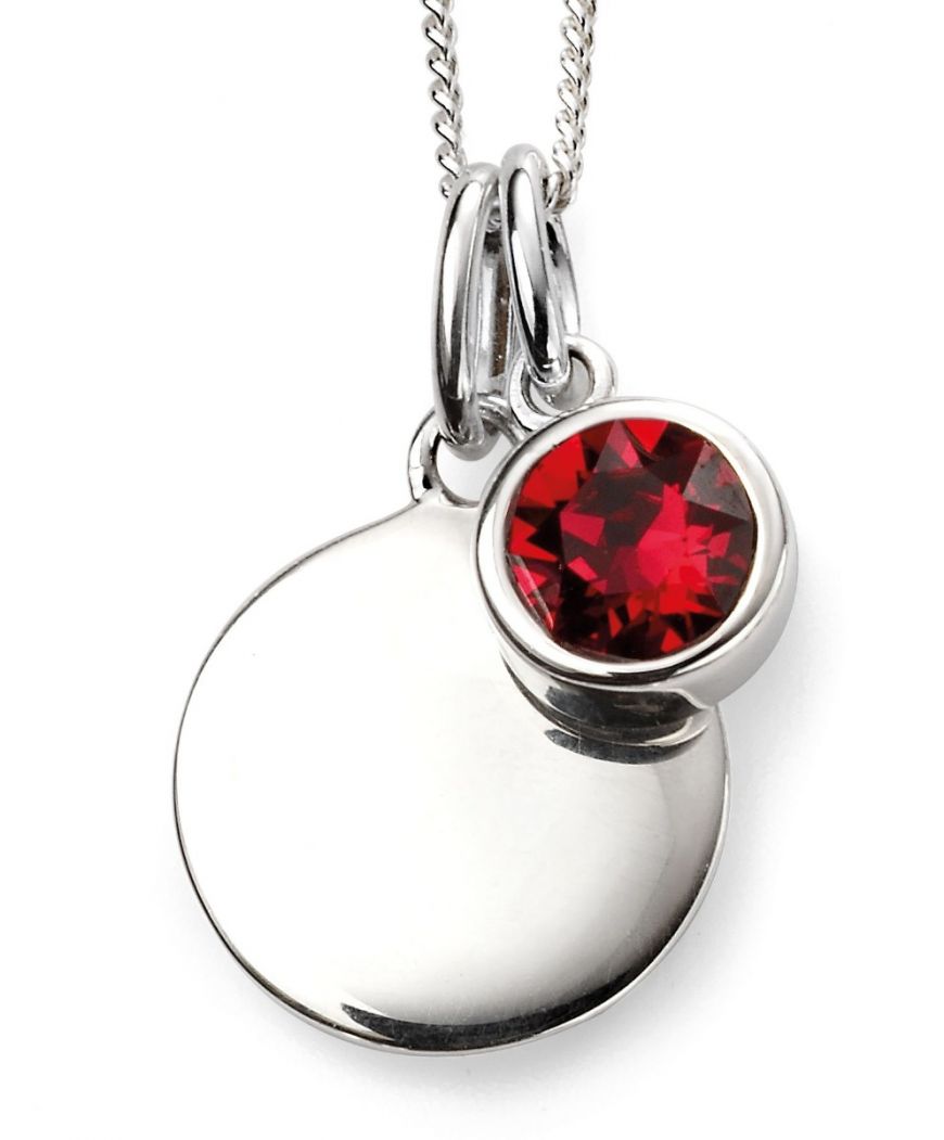Sterling Silver July Birthstone Pendant
