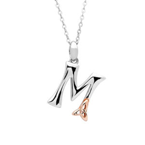 Sterling Silver celtic M initial pendant